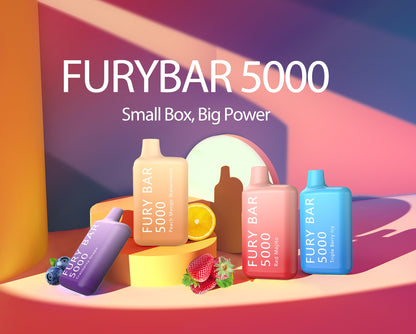 5000 Puffs Fury Bar disposable vape box